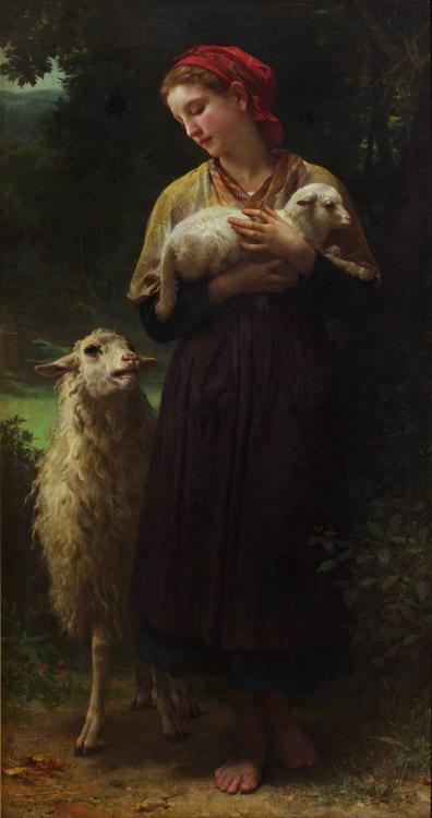 Adolphe William Bouguereau The Shepherdess (mk26) oil painting image